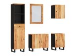 Syfax™ Set Mobili Da Bagno 5 Pz In Legno Massello Di Acacia
