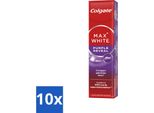 Colgate - Dentifricio - Max White - Purple Reveal - 75 Ml - Confezione Risparmio - 10 Pezzi