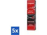 Colgate - Dentifricio - Max White - Carbone - 75 Ml - Confezione Risparmio - 5 Pezzi