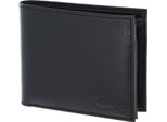 Oxmox Pelle Portafoglio Leather Rfid Protect QuerscheinböRse Freedom Fish Embossed Black Nero