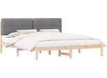 Vidaxl Struttura Letto Con Testiera Imbottita Grigio Chiaro 180 X 200 Cm