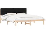 Vidaxl Struttura Letto Con Testiera Imbottita Nera 180 X 200 Cm