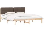 Vidaxl Struttura Letto Con Testiera Imbottita Taupe 180 X 200 Cm