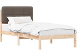 Vidaxl Struttura Letto Con Testiera Imbottita Taupe 100 X 200 Cm