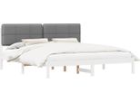 Vidaxl Struttura Letto Con Testiera Imbottita Grigio Chiaro 180 X 200 Cm