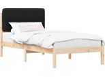 Vidaxl Struttura Letto Con Testiera Imbottita Nera 90 X 200 Cm
