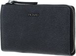 Picard Pelle Portafoglio Lesotho 1 Zip Wallet Black Grigio Scuro