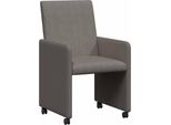 Vidaxl Sedie Da Pranzo 2 Pezzi Grigio Chiaro 57 X 66 X 94 Cm Tessuto A Coste