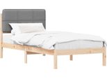 Vidaxl Struttura Letto Con Testiera Imbottita Grigio Chiaro 80 X 200 Cm