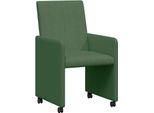 Vidaxl Sedie Da Pranzo 2 Pezzi Grigio-Verde 57 X 66 X 94 Cm Tessuto A Coste