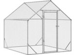 Vidaxl Gabbia Per Polli Argento 200 X 170 X 177 Cm Acciaio Zincato