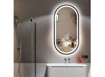 Specchio Da Bagno FenomÉ Tokio - 75 × 100 Cm, Illuminazione Led E Riscaldamento Dello Specchio - Nero