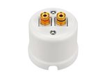 Scatola Per Diffusori Retro In Porcellana Da Esterno A 2 Ingressi I QR1 Bianco
