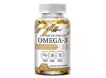 Advanced Omega 3 Fish Oil + Epa & Dha (120 Capsule) Integratore Alimentare, Cervello, Memoria, Concentrazione, Funzioni Cognitive, Articolazioni, Ossa, Cuore