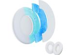 Inf Cuscinetti Di Ricambio Per Bose QC45/QC35 - Tessuto Ice Silk, 2 Pezzi Bianco