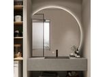 FenomÉ Mila Specchio Da Bagno Semicircolare - Illuminazione Led E Riscaldamento Dello Specchio - Larghezza 60 Cm
