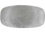 Piatti Oblunghi Churchill Raku, Grigio Diaspro, 298 X 152 Mm (12 Pezzi)