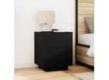 Maison Exclusive - Comodino Nero Effetto Rovere 45 X 40 X 55 Cm Materiale Ligneo