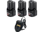 Batteria Ricaricabile Agli Ioni Di Litio Da 12 V, Capacità 4000 Mah, Compatibile Con La Serie BAT411, 3 Batterie 1 Caricatore