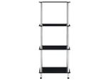 Syfax™ Scaffale A 4 Livelli Nero 40X40X100 Cm In Vetro Temperato
