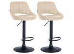 Clp Barhocker 2Er Set HöHenverstellbar Mit Lehne Milet, BarstüHle Gepolstert Kunstleder, TresenstüHle Mit Metallgestellen Drehbar