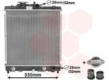 Van Wezel 25002122 - Oe 19010 P03 901 Radiatore, Raffreddamento Motore Per Civic V, Civic Vi