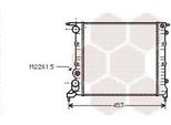 Van Wezel 43002121 - Oe 7701034768 Radiatore, Raffreddamento Motore Per Clio I