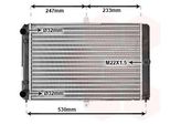 Van Wezel 26002008 Radiatore Acqua Radiatore Motore Per Lada Samara (2108, 2109, 2115, 2113, 2114) Samara Berlina (21099, 2115)