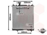 Van Wezel 52002082 Radiatore Acqua Radiatore Motore Per Suzuki Alto (Ff)