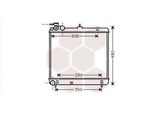 Van Wezel 82002192 Radiatore Acqua Radiatore Motore Per Hyundai Atos (Mx)