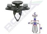 Romix Clip Trim / Modanatura Di Protezione C60448 Per Vw Golf V Hatchback (1K1) 7Mm 12Mm