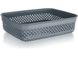 Brillanz Cestino Portaoggetti 24,5 X 19,5 X 6 Cm, 2,2 Litri, Antracite