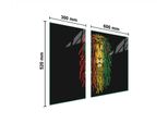 Piastre Copri Fornelli 2 Pezzi 90X52 Ceramica Copri Piano Cottura Vetro Tagliere Leone Rasta