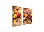 Piastre Coprifornelli 2 Pezzi 75X52 Coprifornelli In Ceramica Tagliere In Vetro Frutta Colorata