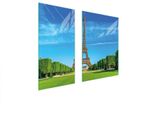 Piastre Copri Fornelli 2 Pezzi 75X52 Copri Piano Cottura In Ceramica Tagliere In Vetro Torre Eiffel Paesaggio