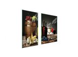 Piastre Copri Fornelli 2 Pezzi 75X52 Ceramica Copri Piano Cottura Vetro Tagliere Vino Cibo