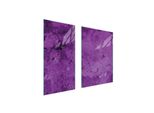 Piastre Copriforno 2 Pezzi 75X52 Copriforno In Ceramica Tagliere In Vetro Ardesia Viola