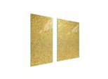 Piastre Copri Fornelli 2 Pezzi 75X52 Copri Piano Cottura In Ceramica Tagliere In Vetro Golden Sand