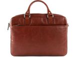 Picard Pelle Cartella Cartella Con Scomparto Per Laptop Buddy Working Bag Cognac Marrone