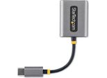 Startech.Com Splitter Per Cuffie USB-C, Adattatore Per Cuffie Doppio Usb Tipo C Con Ingresso Per Microfono, Adattatore Da Usb C A 3,5 Mm/Dongle Per Cuffie, Da Usb C A Jack Audio/Uscita Aux - Controlli Per Microfono E Cuffie, Dac A 24 Bit Integrato (USBC-AUDIO-SPLITTER)