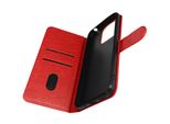 Avizar, Custodia Redmi 12C Chesterfield In Pelle Fiore Con Supporto, Rosso/Nero