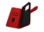 Avizar, Custodia Redmi Note 13 Pro Chesterfield In Pelle Fiore Con Supporto, Rosso/Nero