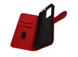 Avizar, Custodia Redmi Note 12 Pro 5G Chesterfield In Pelle Fiore Con Supporto, Rosso