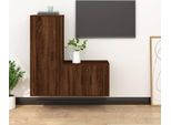 Maison Exclusive - Set Mobili Porta Tv 2 Pz Rovere Marrone In Legno Multistrato