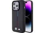 Bmw Bmhcp15L22Pvtk Custodia Rigida Per Iphone 15 Pro 6.1Czarny/Nero Trapuntata Tricolore