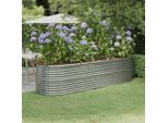 Maison Exclusive - Letto Giardino Acciaio Zincato 296X80X68Cm Argento