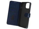 Avizar, Custodia Per Iphone 15 Pro Max In Pelle Chesterfield Con Supporto, Blu Scuro