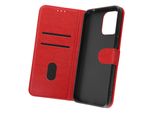 Avizar, Custodia Redmi 12 Chesterfield In Pelle Fiore Con Supporto, Rosso/Nero