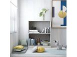 The Living Store Libreria Grigio Cemento 60X24X74,5 Cm Materiale Legno