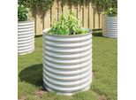 Maison Exclusive - Aiuola Rialzata Da Giardino 80X80X81 Cm Acciaio Zincato Argento